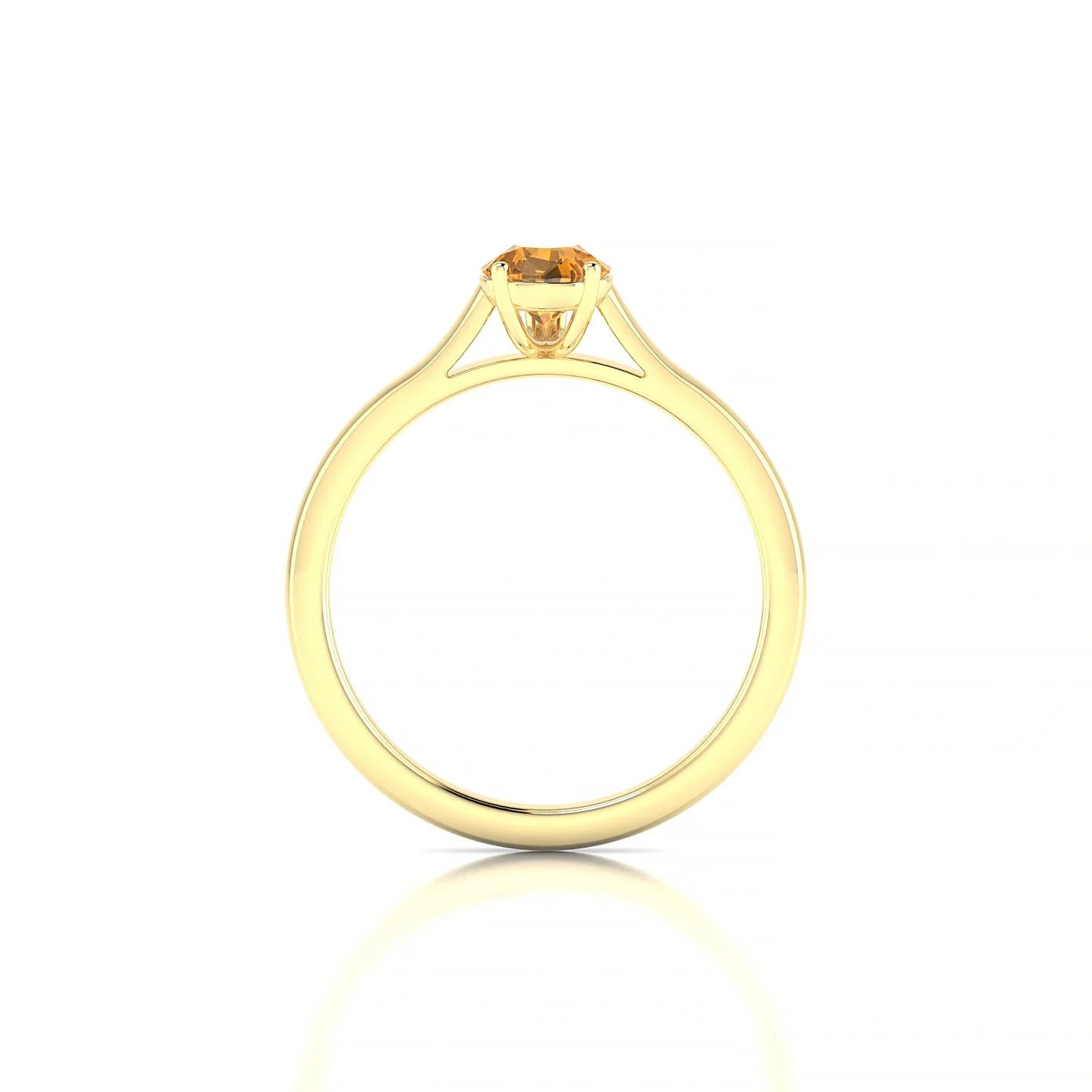 Cathedral | 18k Yellow Gold 7 x 5 mm Pear Citrine Ring