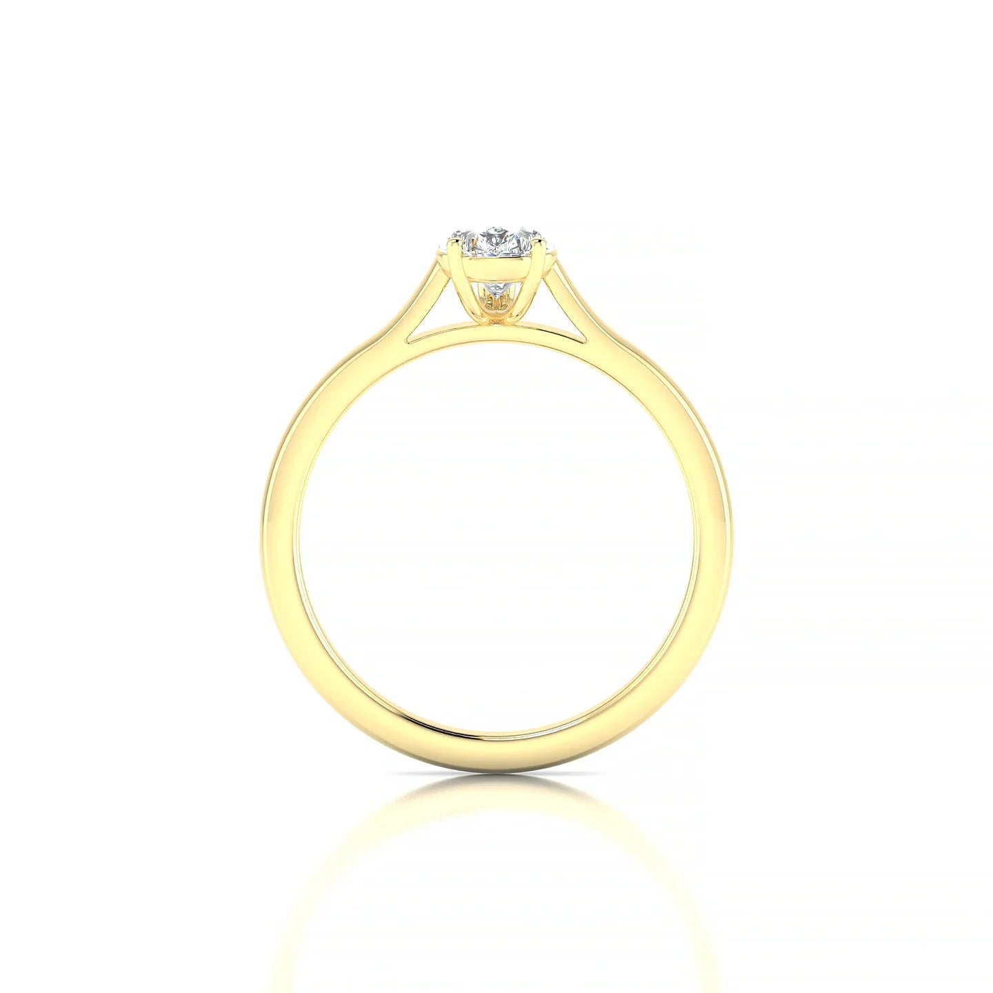 Cathedral | 18k Yellow Gold 7 x 5 mm Pear Diamond Ring