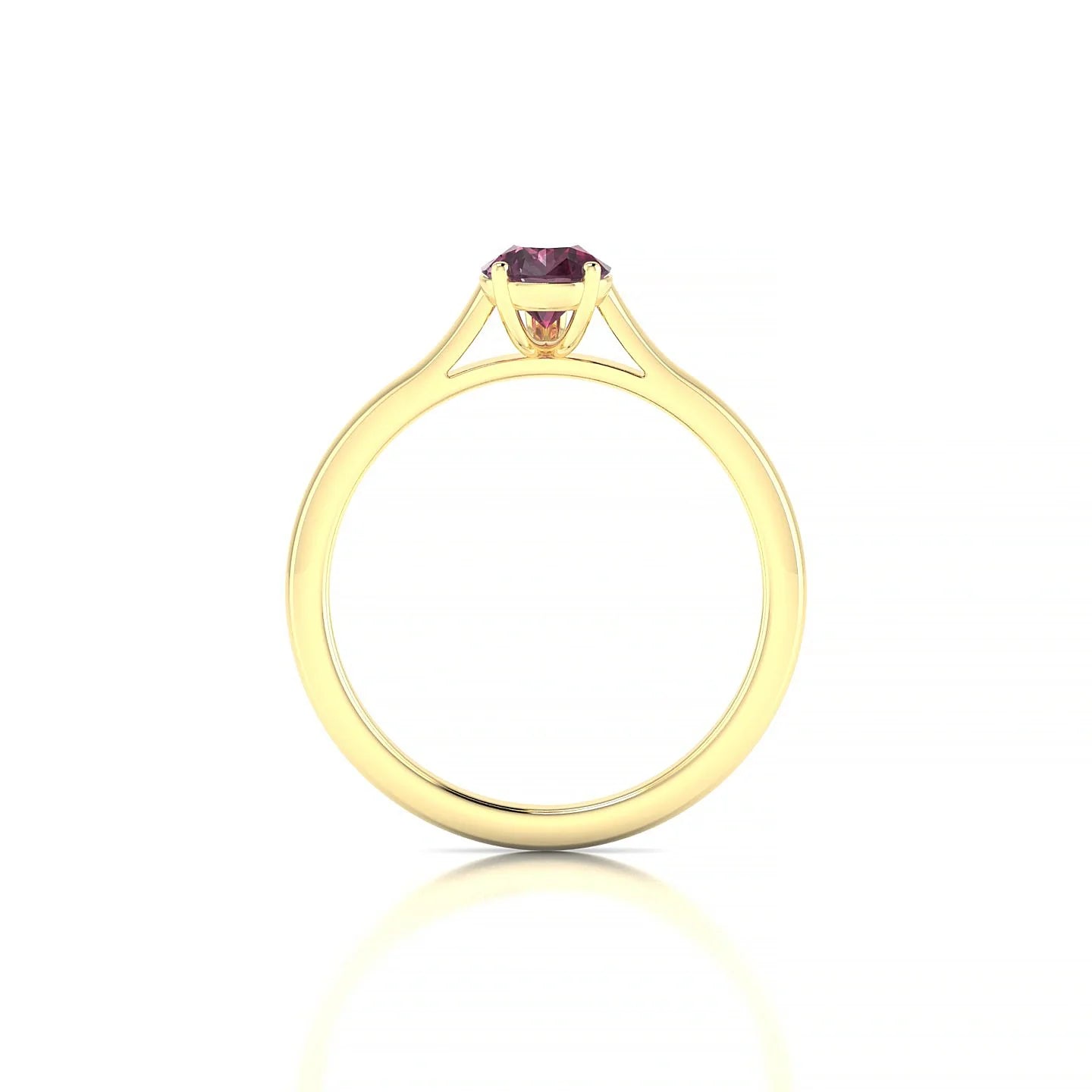 Cathedral | 18k Yellow Gold 7 x 5 mm Pear Rhodolite Ring
