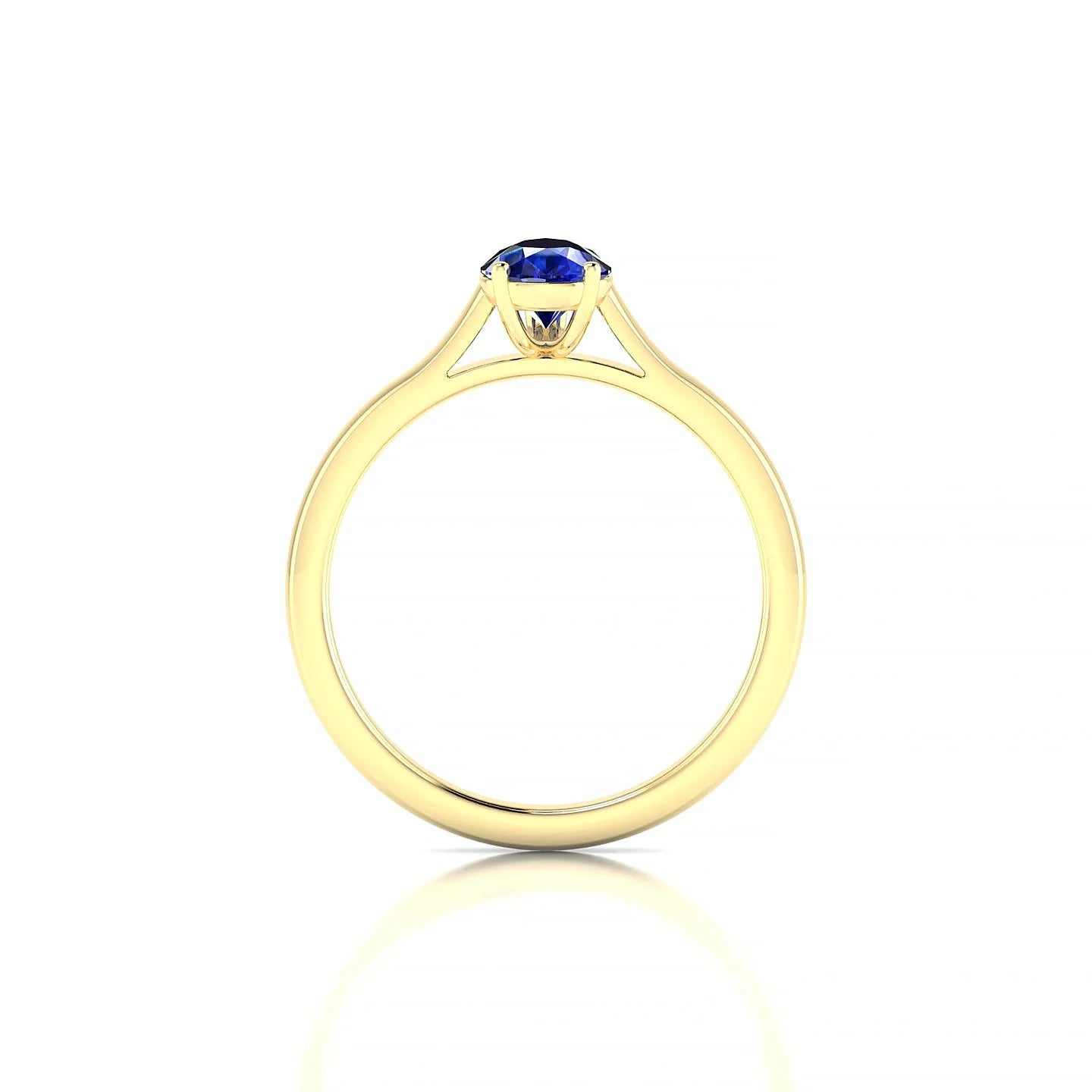 Cathedral | 18k Yellow Gold 7 x 5 mm Pear Sapphire Ring