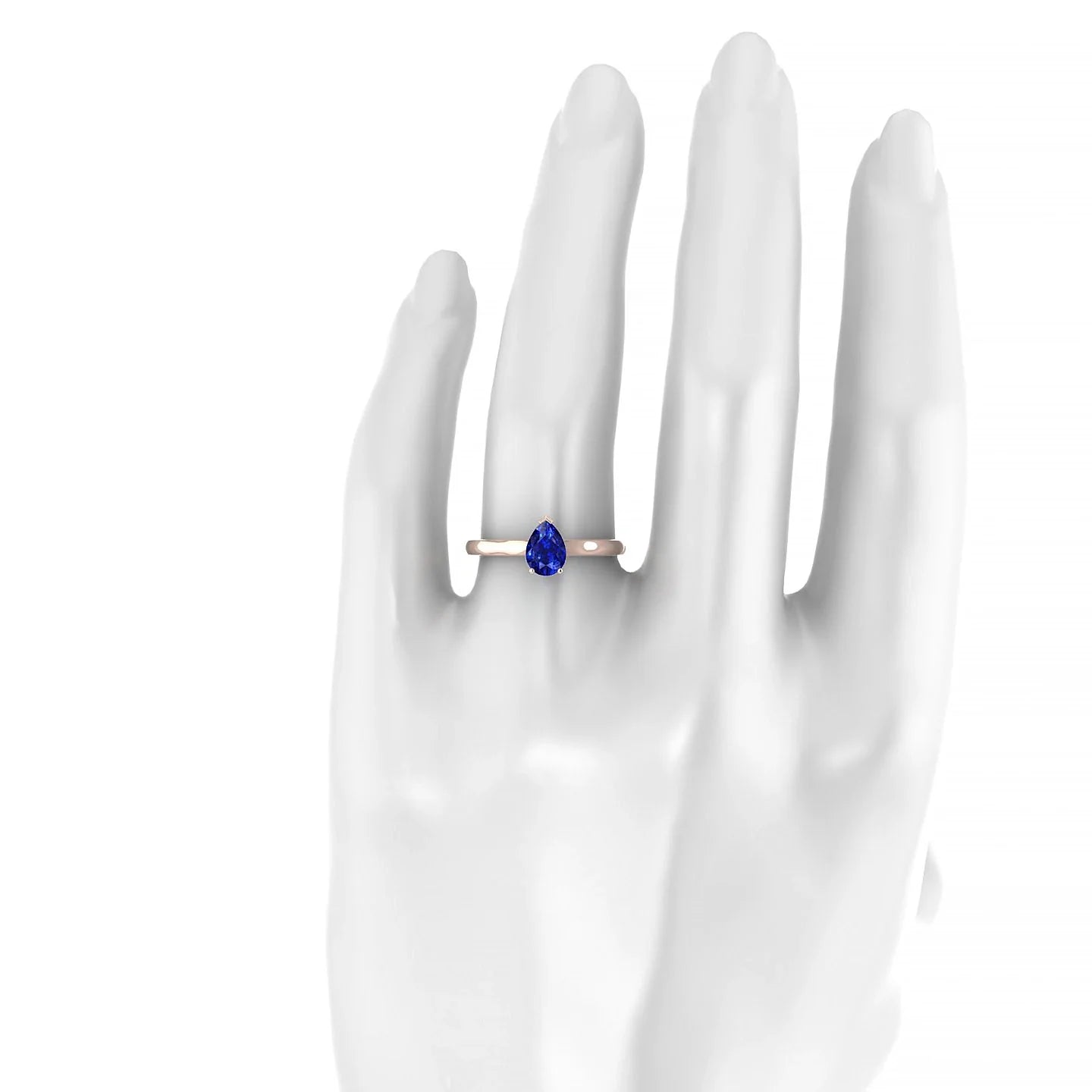 Cathedral | 18k Rose Gold 7 x 5 mm Pear Sapphire Ring