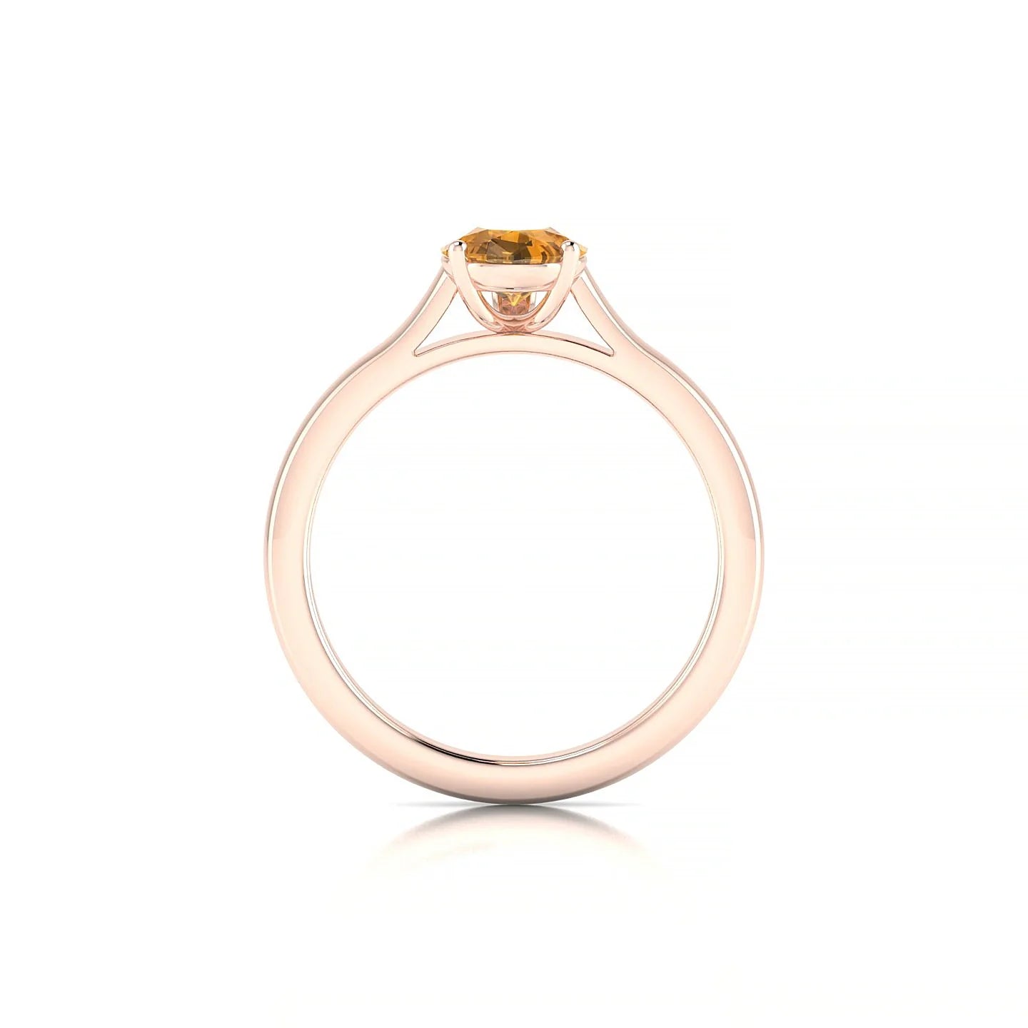 Cathedral | 18k Rose Gold 8 x 6 mm Pear Citrine Ring