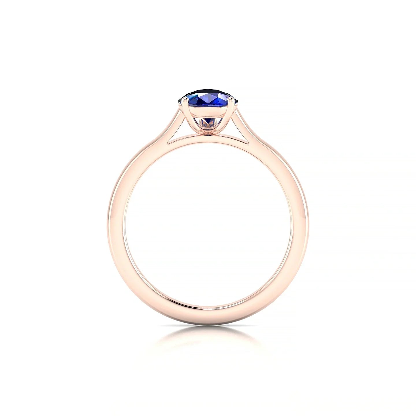 Cathedral | 18k Rose Gold 8 x 6 mm Pear Sapphire Ring