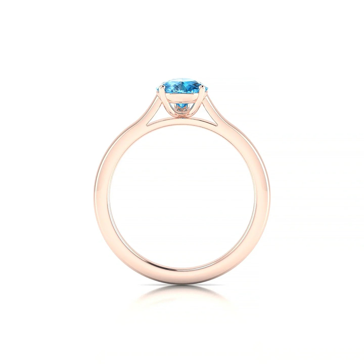 Cathedral | 18k Rose Gold 8 x 6 mm Pear Topaz Ring