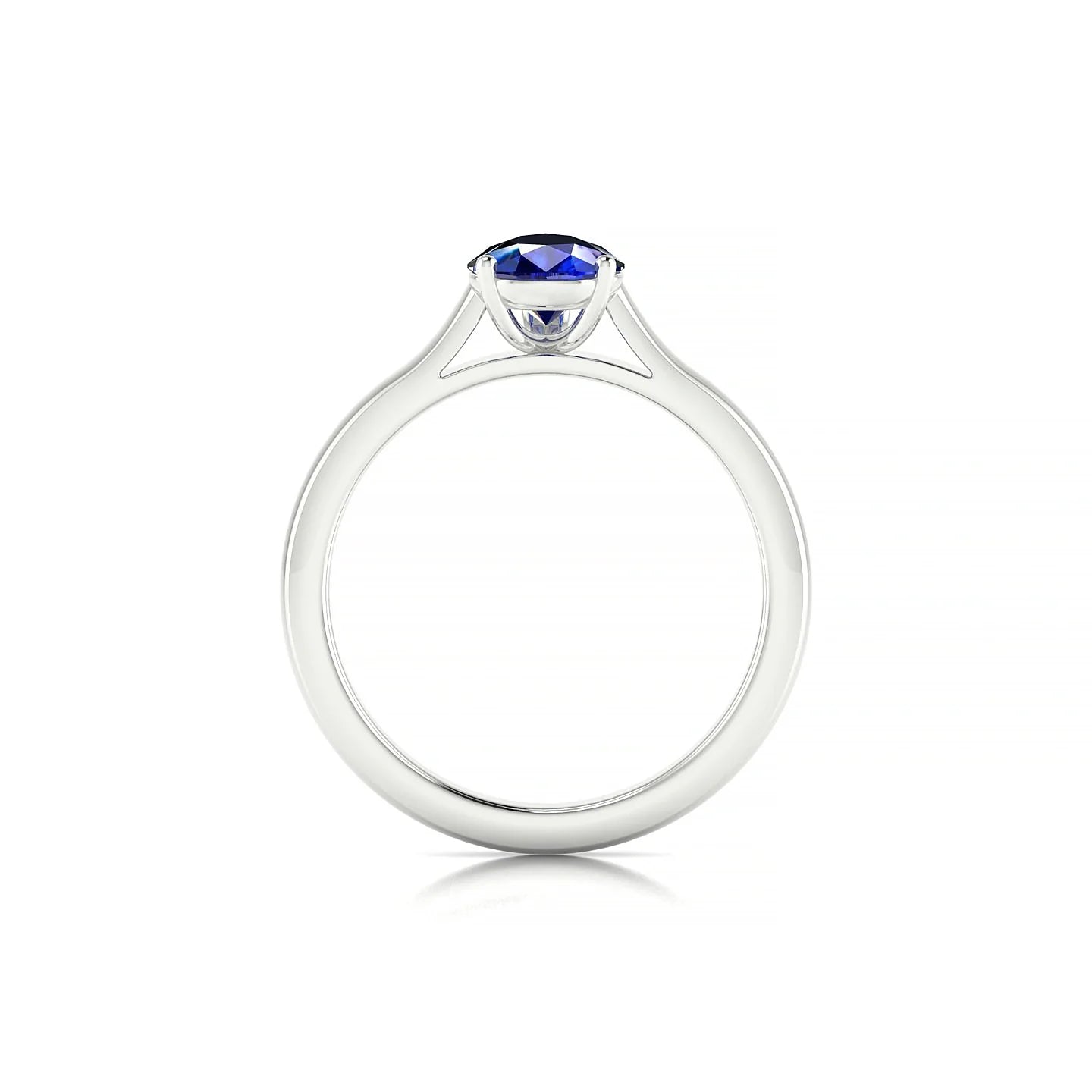 Cathedral | 18k White Gold 8 x 6 mm Pear Sapphire Ring