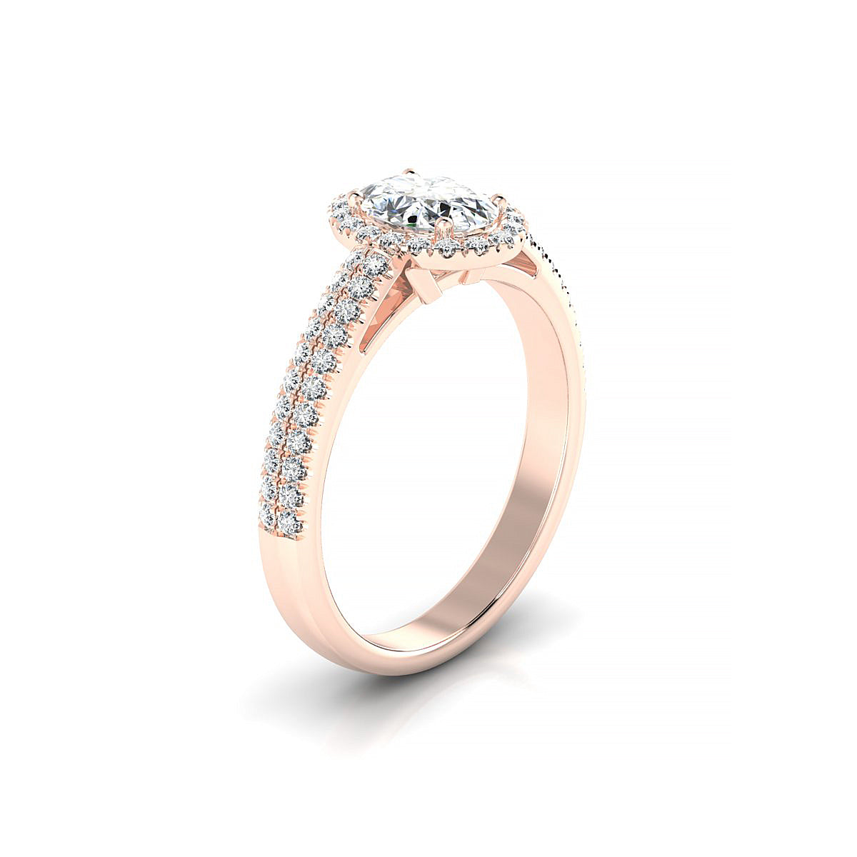 Celeste | 18k Rose Gold 7 x 5 mm Oval Diamond Ring