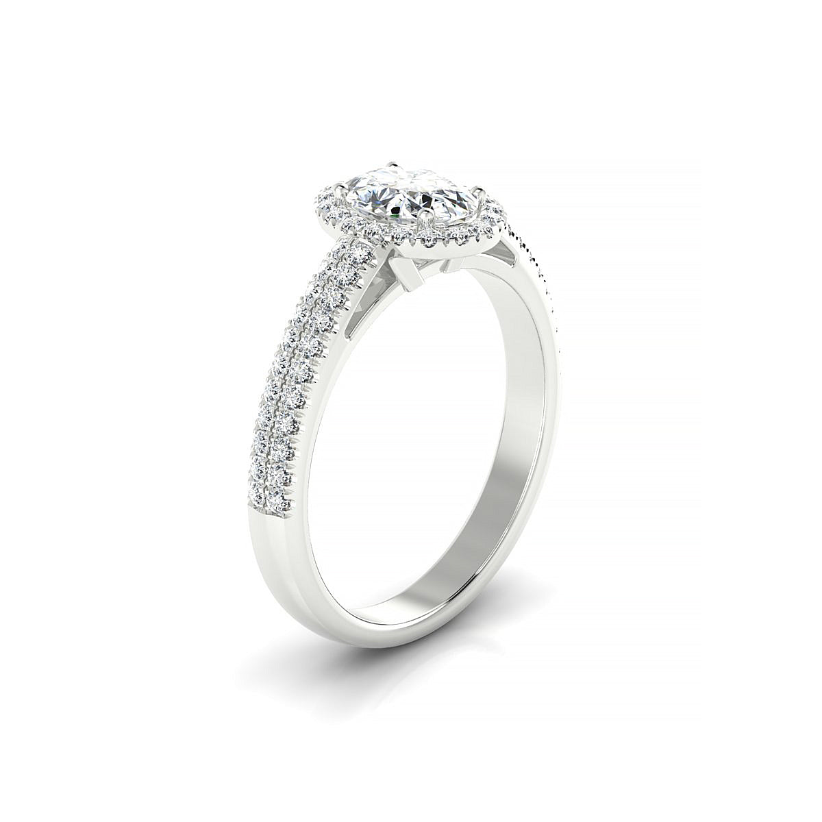 Celeste | 18k White Gold 7 x 5 mm Oval Diamond Ring