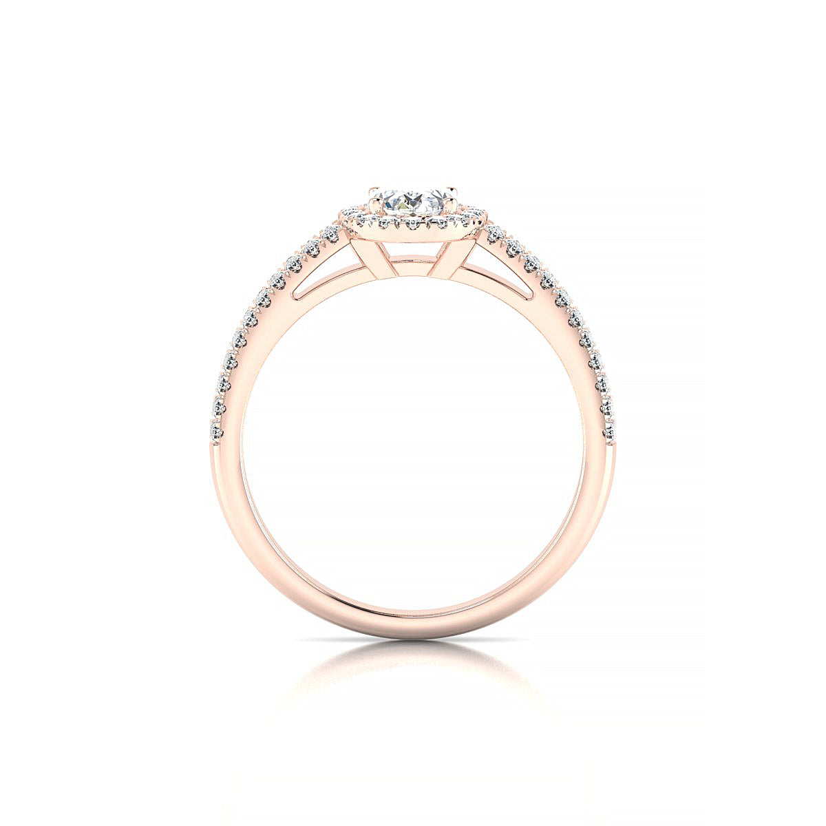 Celeste | 18k Rose Gold 7 x 5 mm Oval Diamond Ring