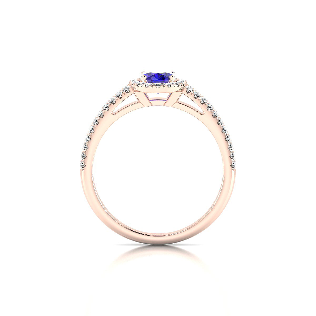 Celeste | 18k Rose Gold 7 x 5 mm Oval Tanzanite Ring