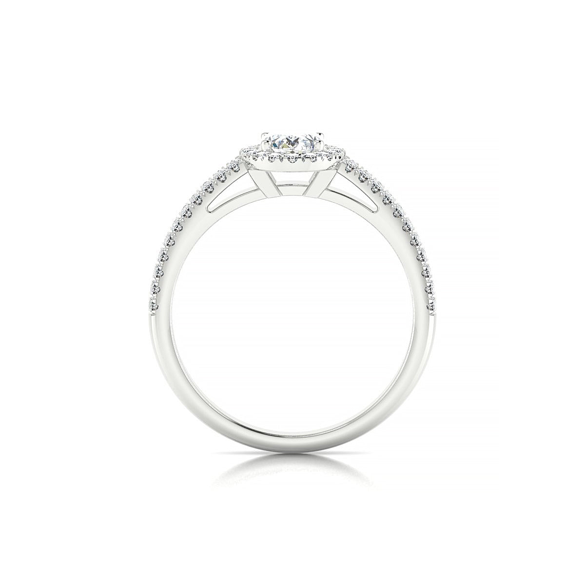 Celeste | 18k White Gold 7 x 5 mm Oval Diamond Ring