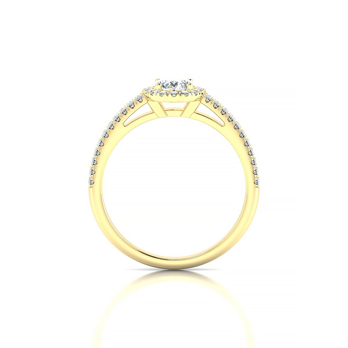 Celeste | 18k Yellow Gold 7 x 5 mm Oval Diamond Ring