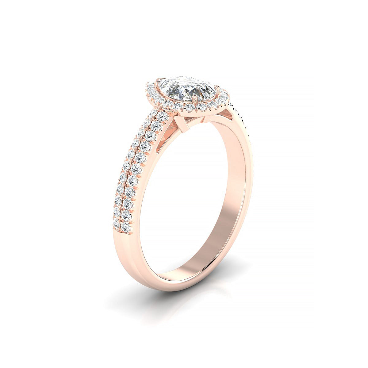 Celeste | 18k Rose Gold 7 x 5 mm Pear Diamond Ring