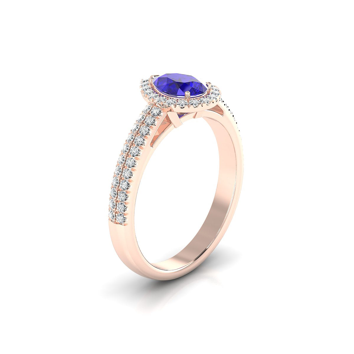 Celeste | 18k Rose Gold 7 x 5 mm Pear Tanzanite Ring