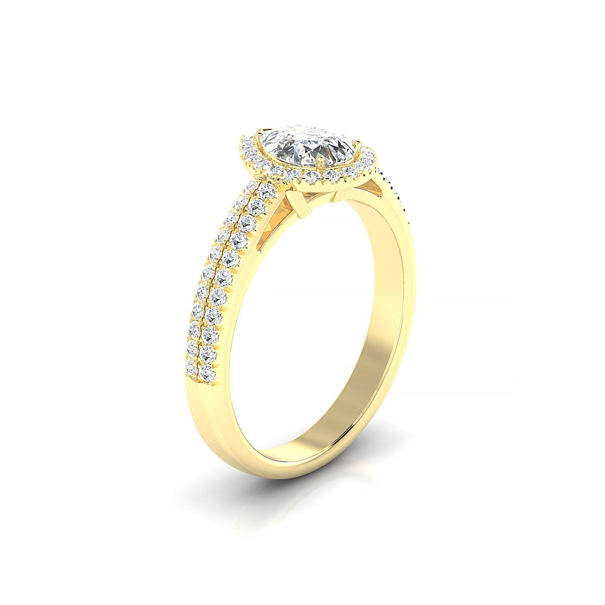 Celeste | 18k Yellow Gold 7 x 5 mm Pear Diamond Ring