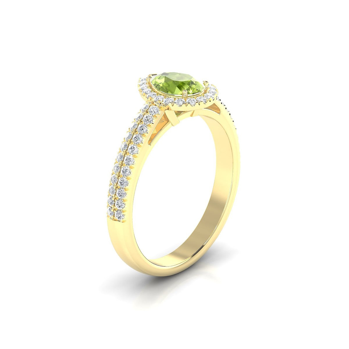 Celeste | 18k Yellow Gold 7 x 5 mm Pear Peridot Ring