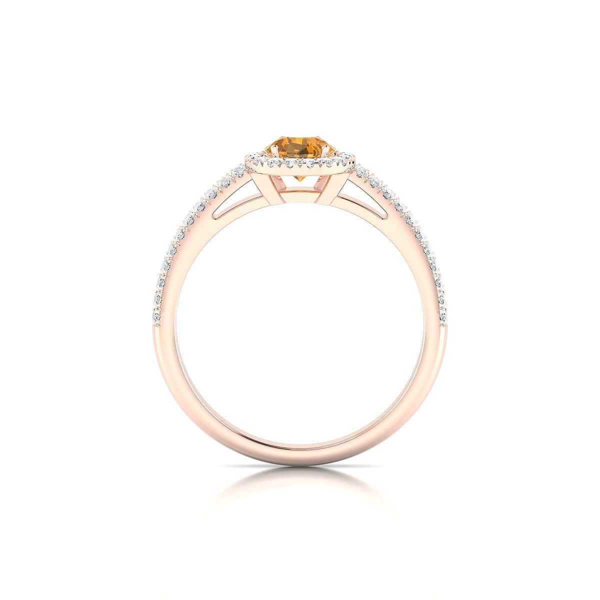 Celeste | 18k Rose Gold 7 x 5 mm Pear Citrine Ring
