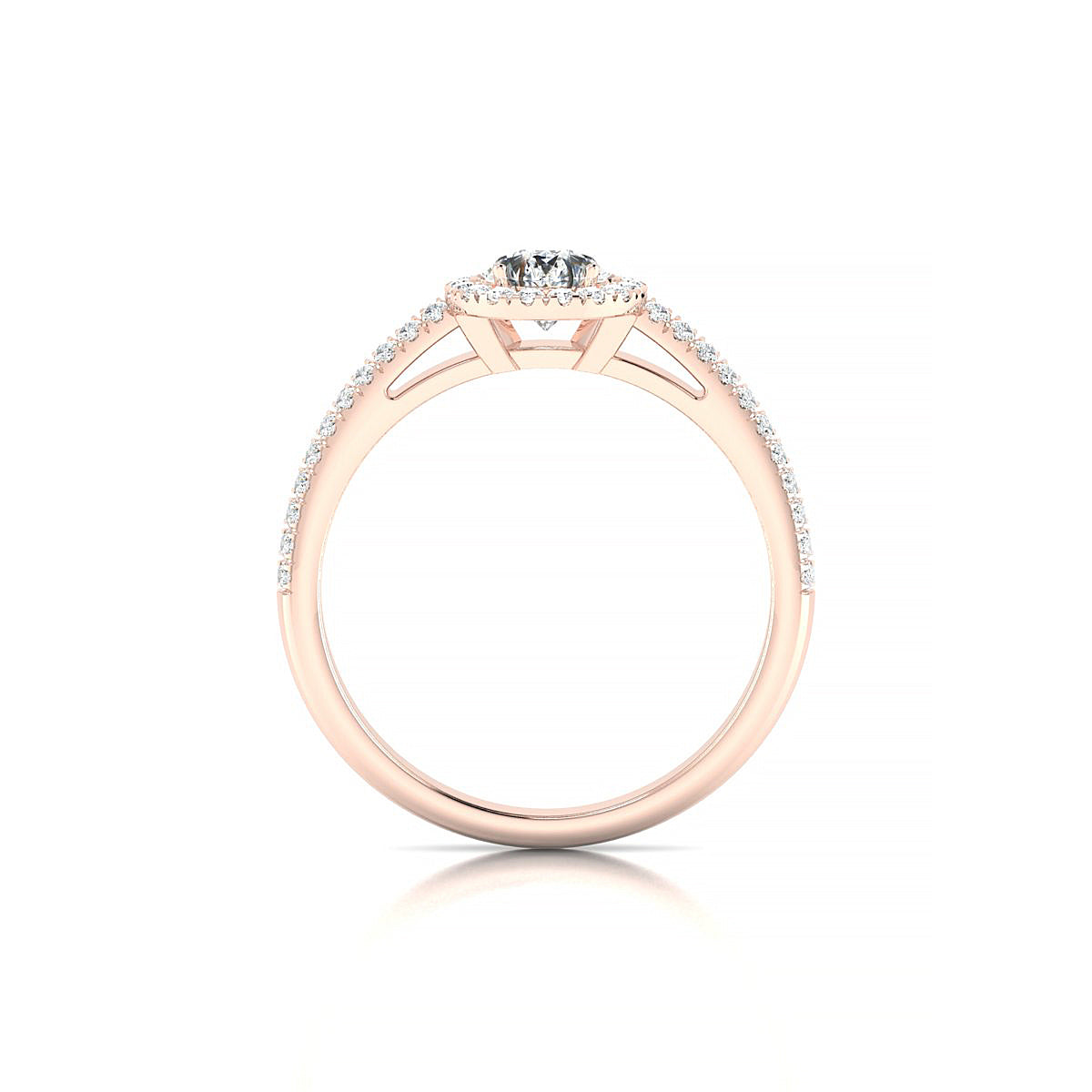 Celeste | 18k Rose Gold 7 x 5 mm Pear Diamond Ring