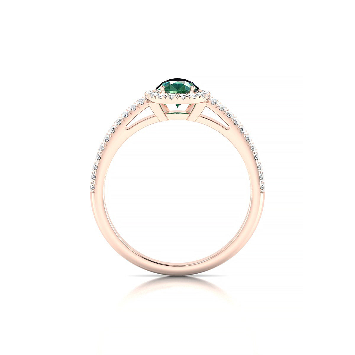 Celeste | 18k Rose Gold 7 x 5 mm Pear Emerald Ring