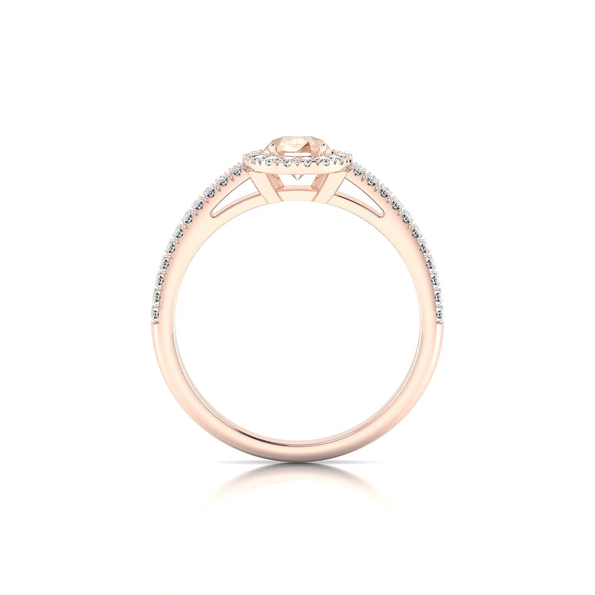 Celeste | 18k Rose Gold 7 x 5 mm Pear Morganite Ring