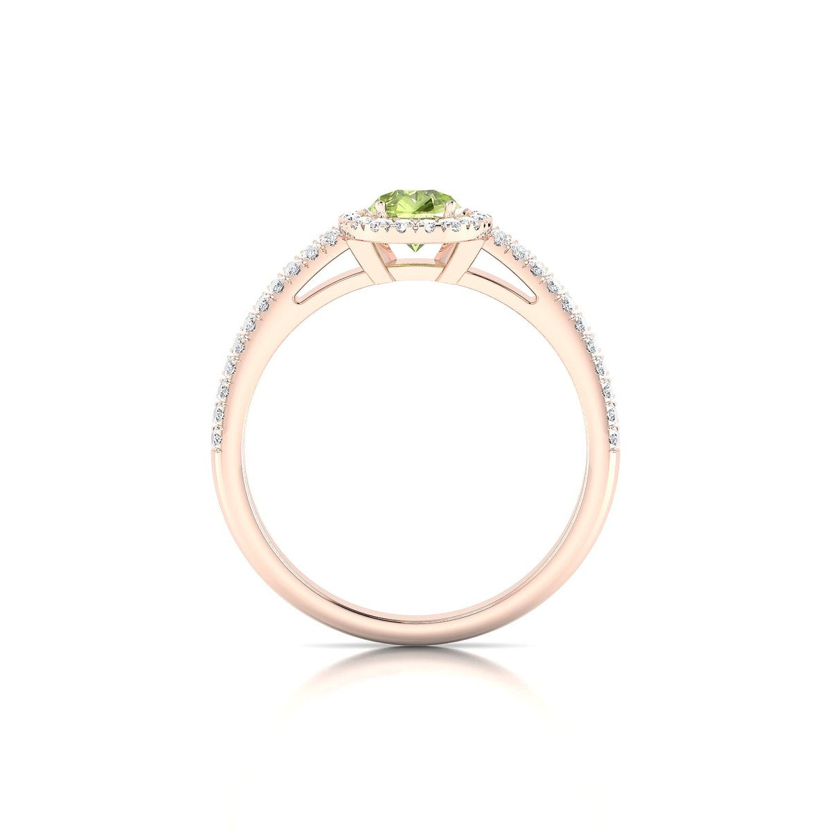 Celeste | 18k Rose Gold 7 x 5 mm Pear Peridot Ring