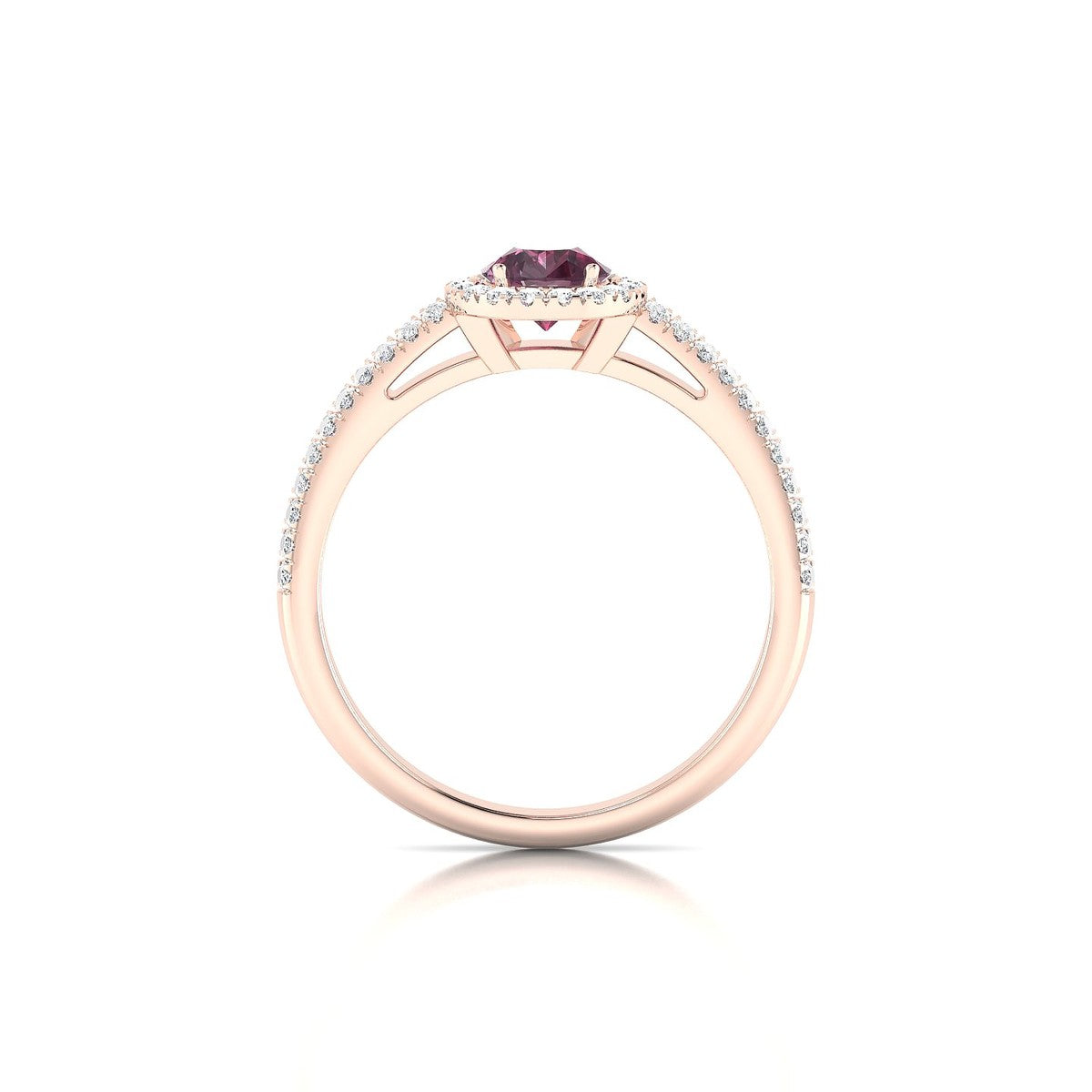 Celeste | 18k Rose Gold 7 x 5 mm Pear Rhodolite Ring
