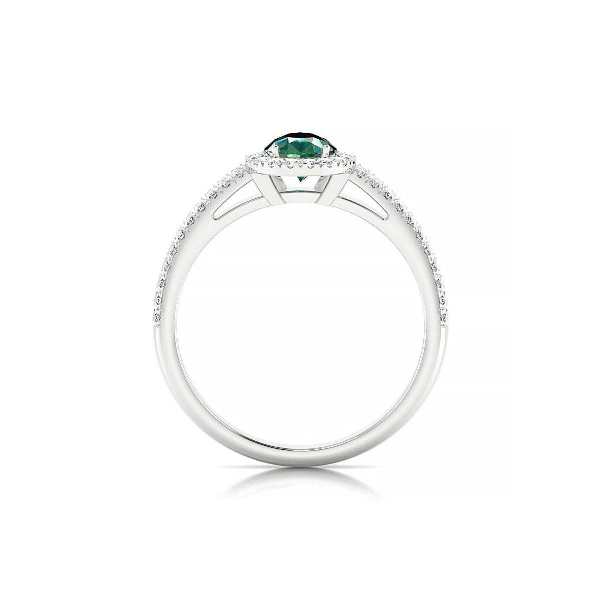 Celeste | 18k White Gold 7 x 5 mm Pear Emerald Ring