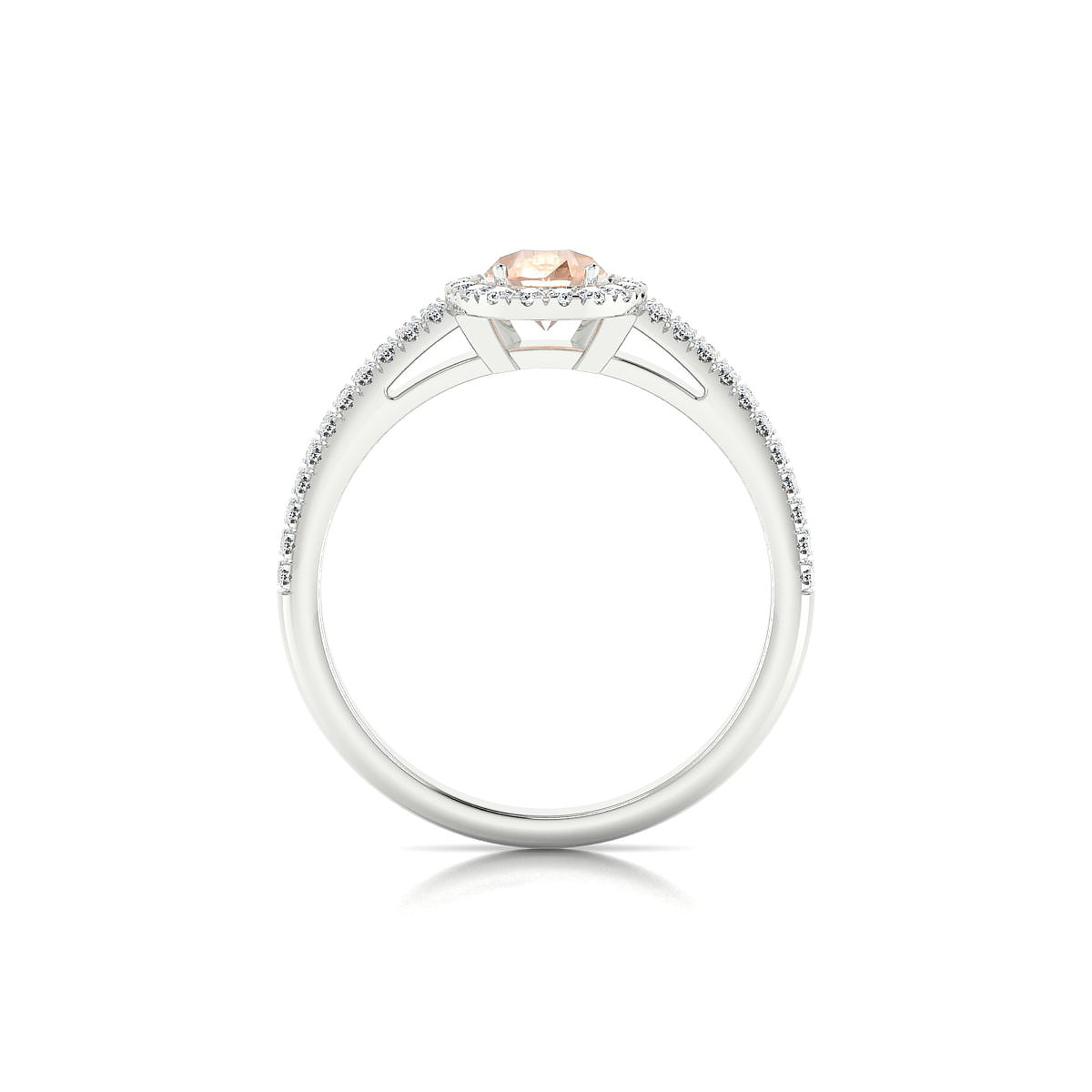 Celeste | 18k White Gold 7 x 5 mm Pear Morganite Ring