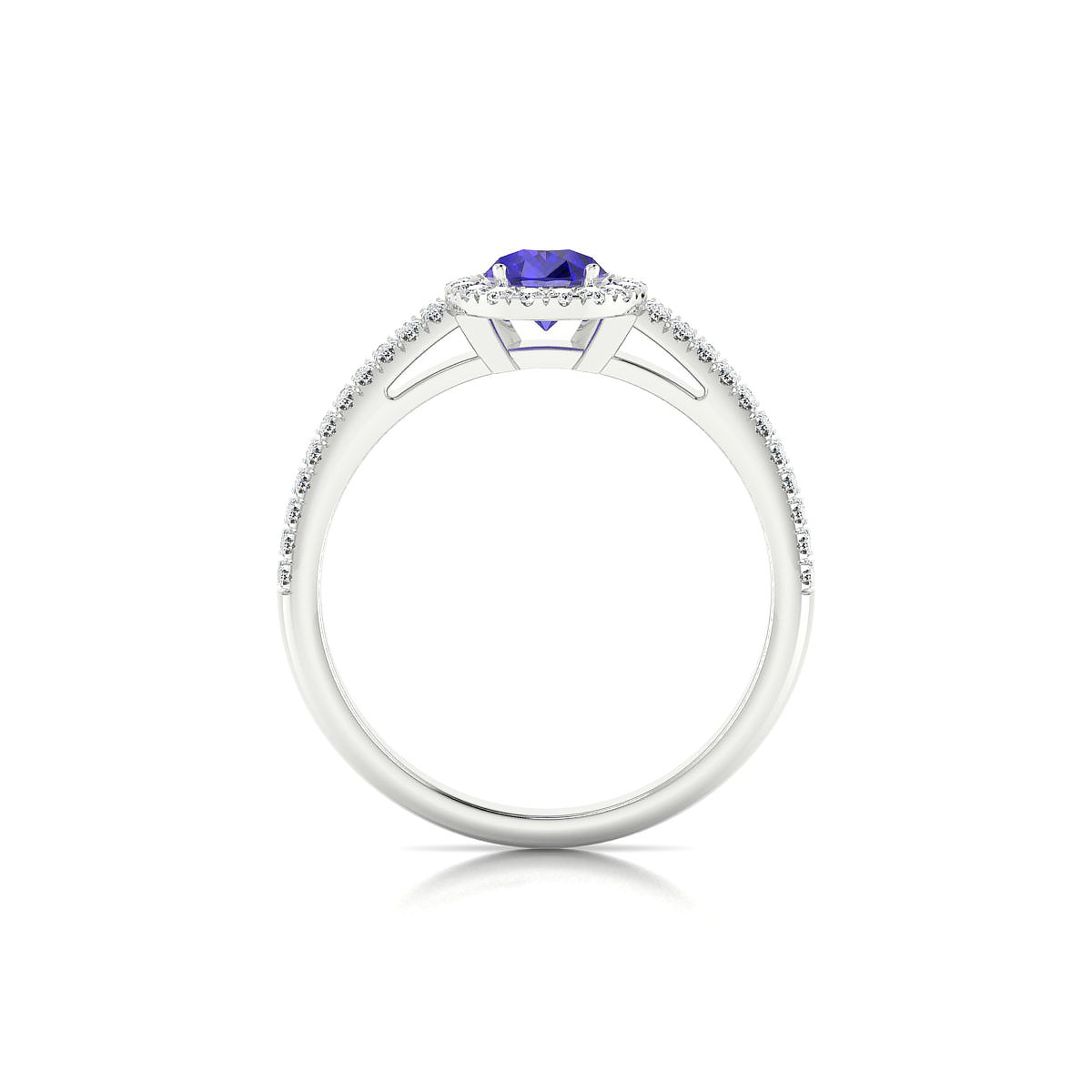 Celeste | 18k White Gold 7 x 5 mm Pear Tanzanite Ring