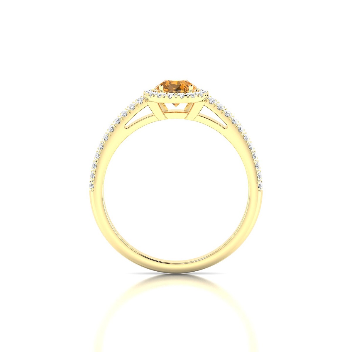 Celeste | 18k Yellow Gold 7 x 5 mm Pear Citrine Ring