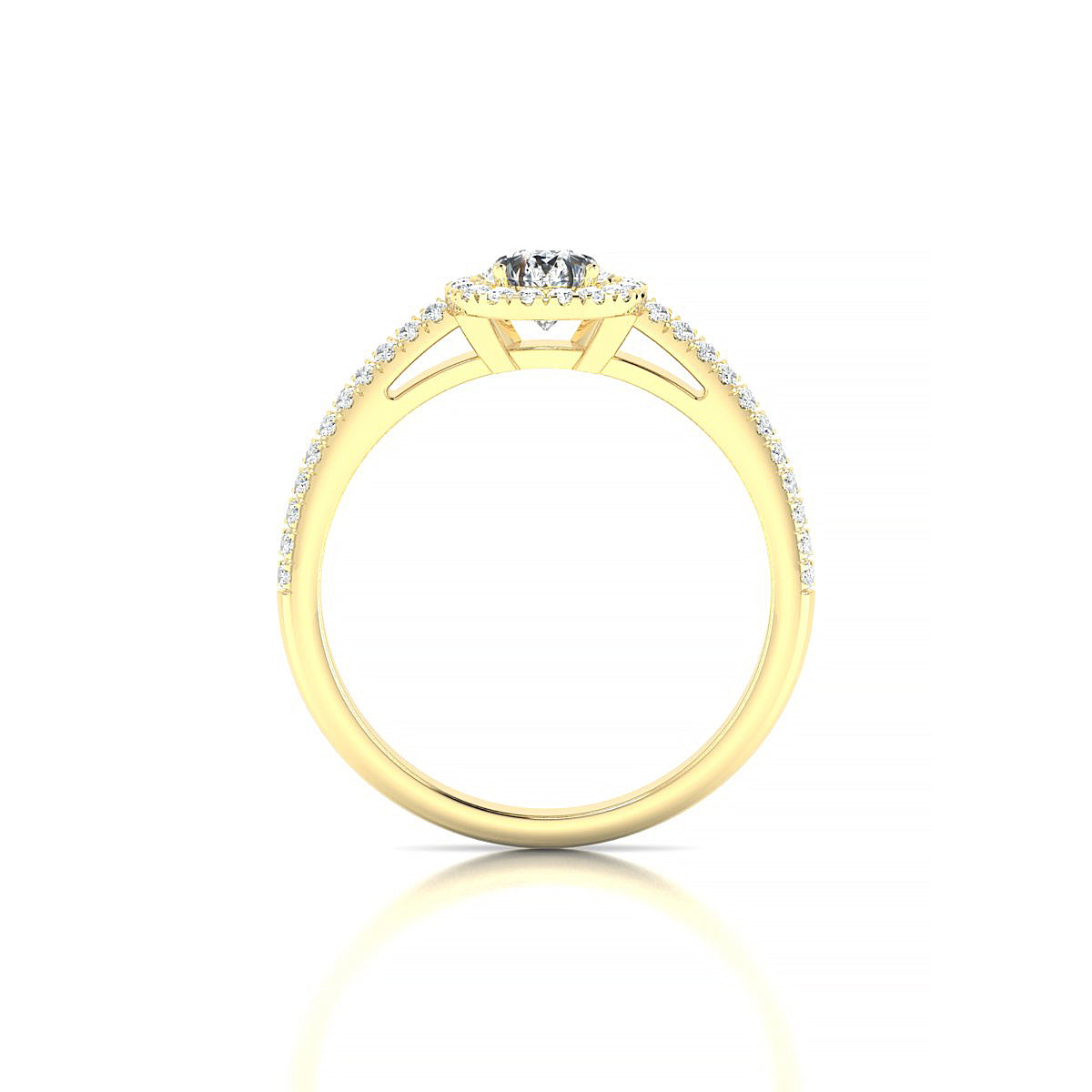 Celeste | 18k Yellow Gold 7 x 5 mm Pear Diamond Ring
