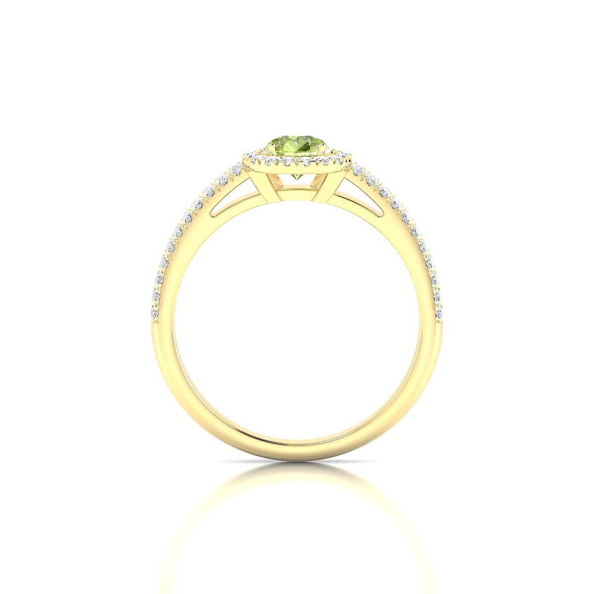 Celeste | 18k Yellow Gold 7 x 5 mm Pear Peridot Ring