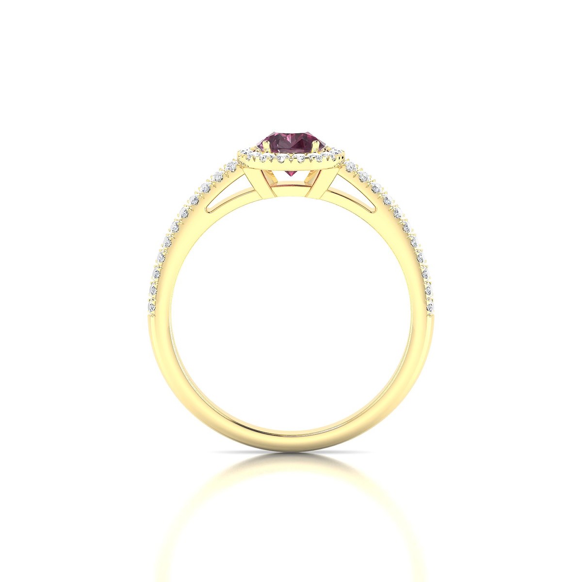 Celeste | 18k Yellow Gold 7 x 5 mm Pear Rhodolite Ring