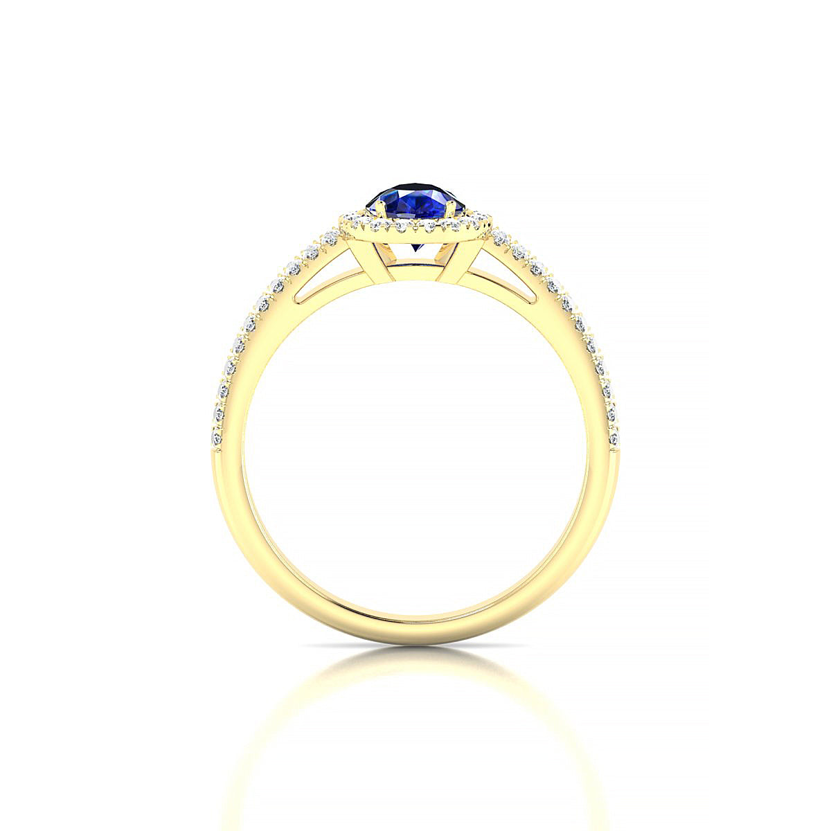 Celeste | 18k Yellow Gold 7 x 5 mm Pear Sapphire Ring