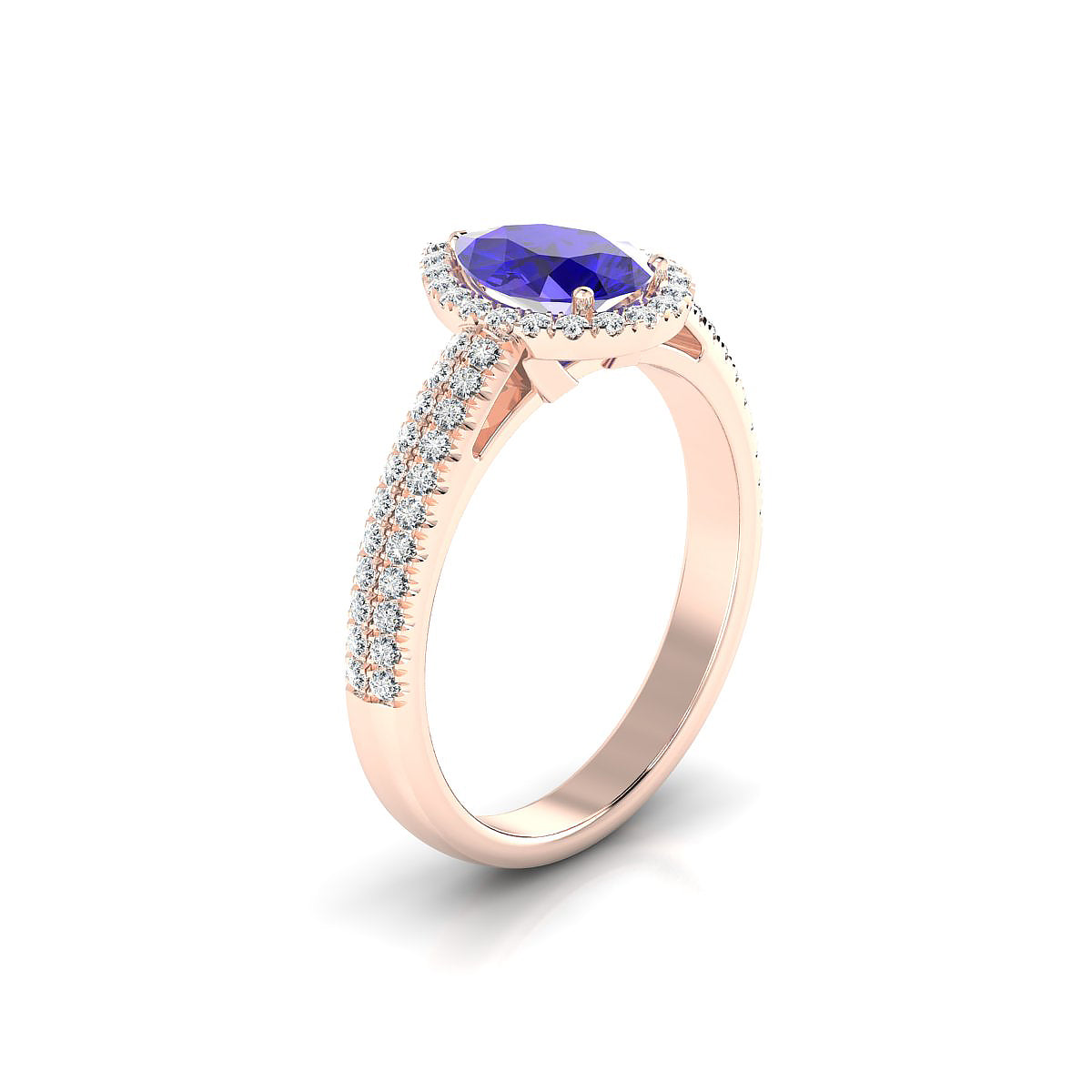 Celeste | 18k Rose Gold 8 x 6 mm Pear Tanzanite Ring