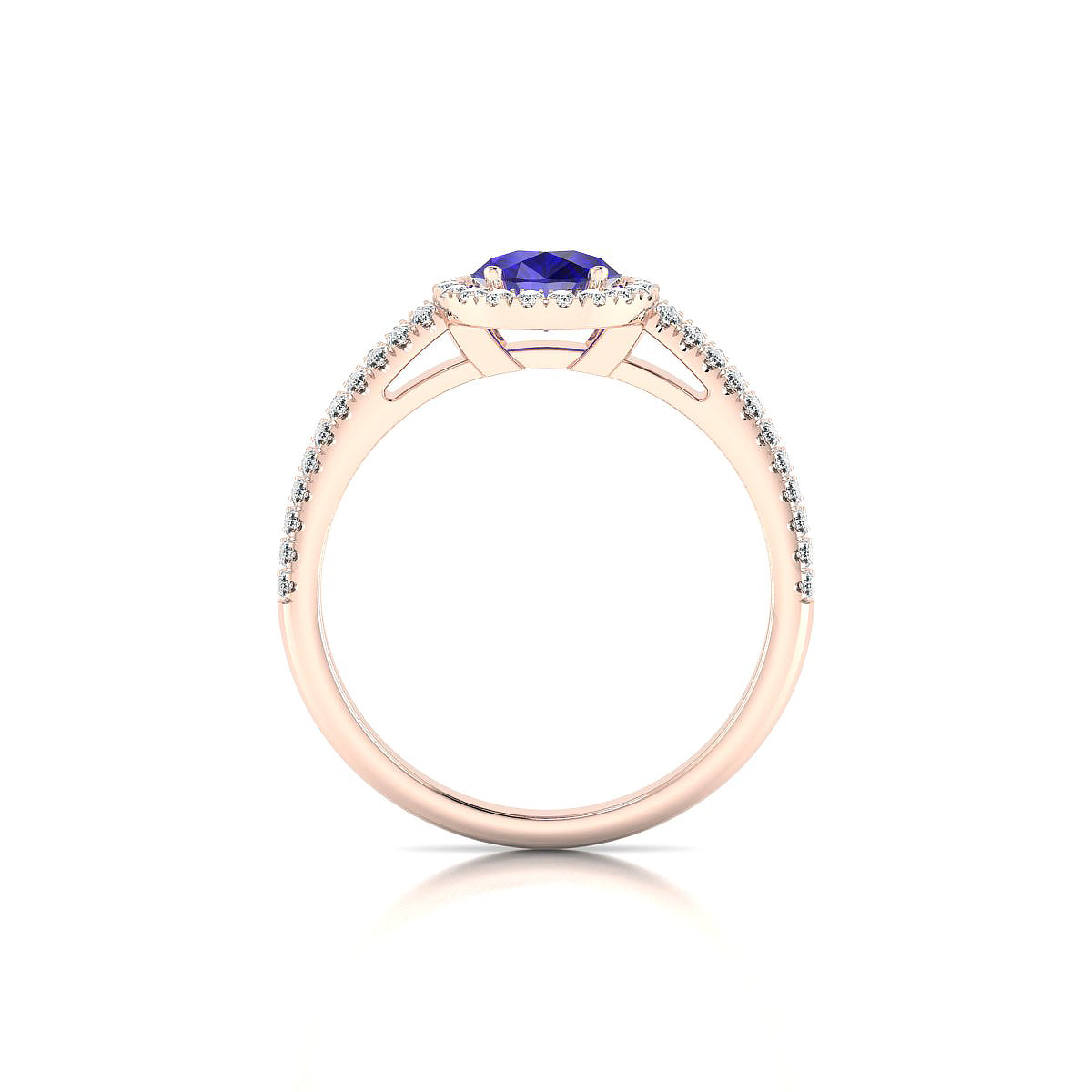 Celeste | 18k Rose Gold 8 x 6 mm Pear Tanzanite Ring