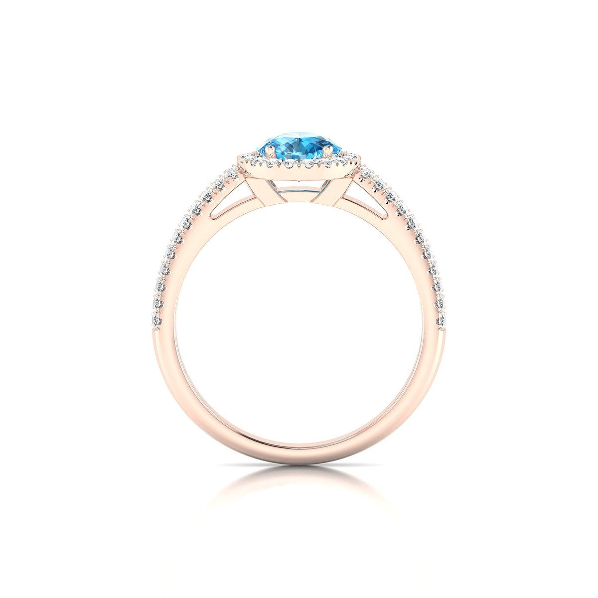Celeste | 18k Rose Gold 8 x 6 mm Pear Topaz Ring