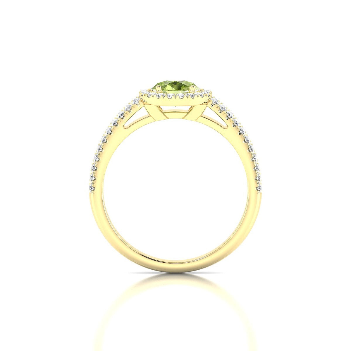 Celeste | 18k Yellow Gold 8 x 6 mm Pear Peridot Ring