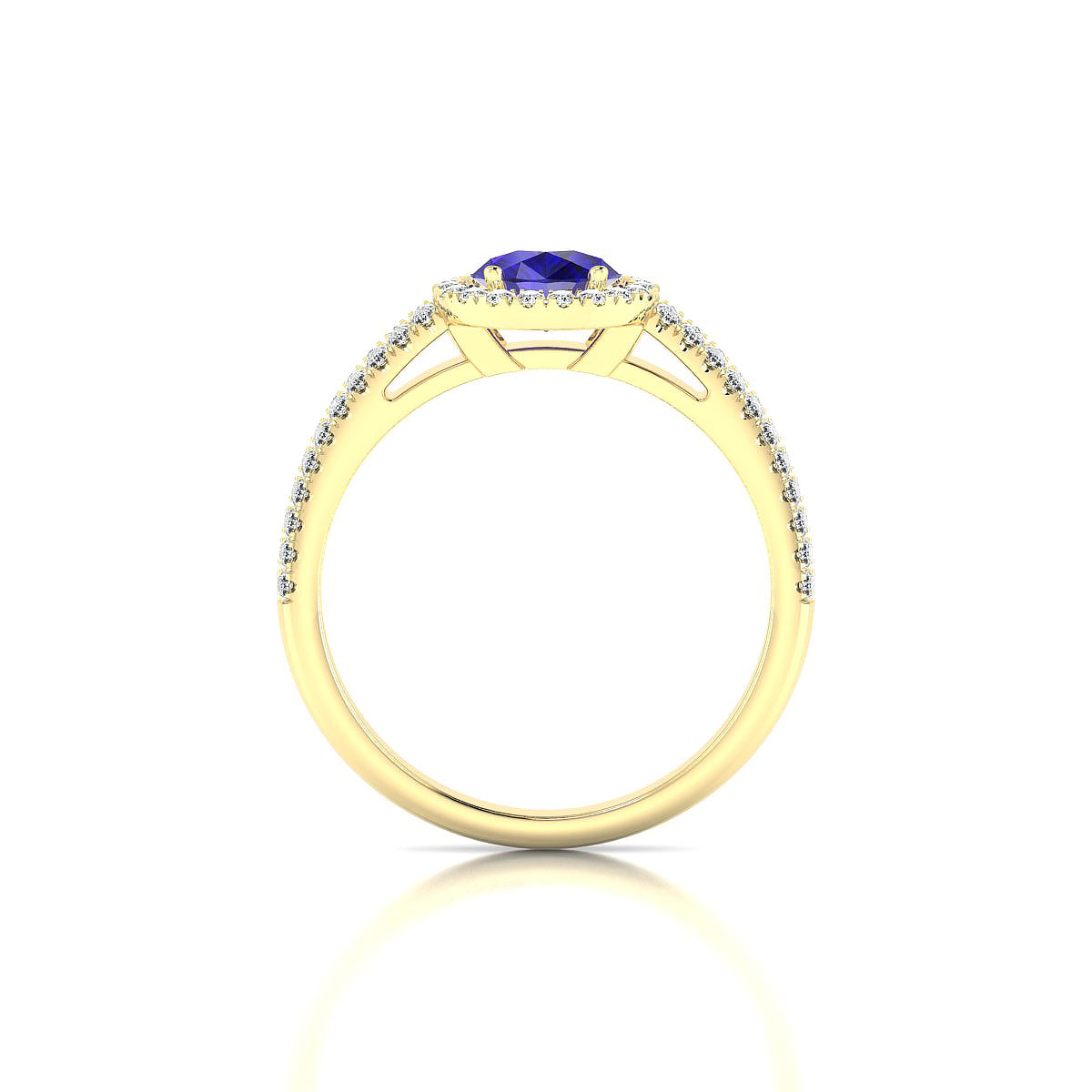 Celeste | 18k Yellow Gold 8 x 6 mm Pear Tanzanite Ring