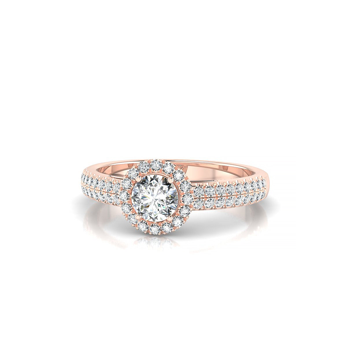 Celeste | 18k Rose Gold 4.2 mm Round Diamond Ring