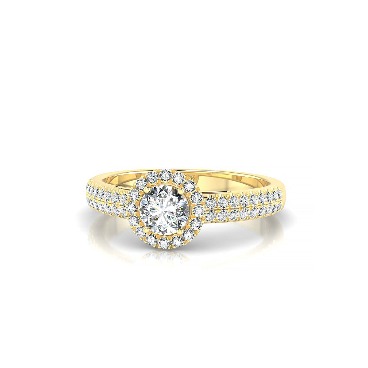 Celeste | 18k Yellow Gold 4.2 mm Round Diamond Ring
