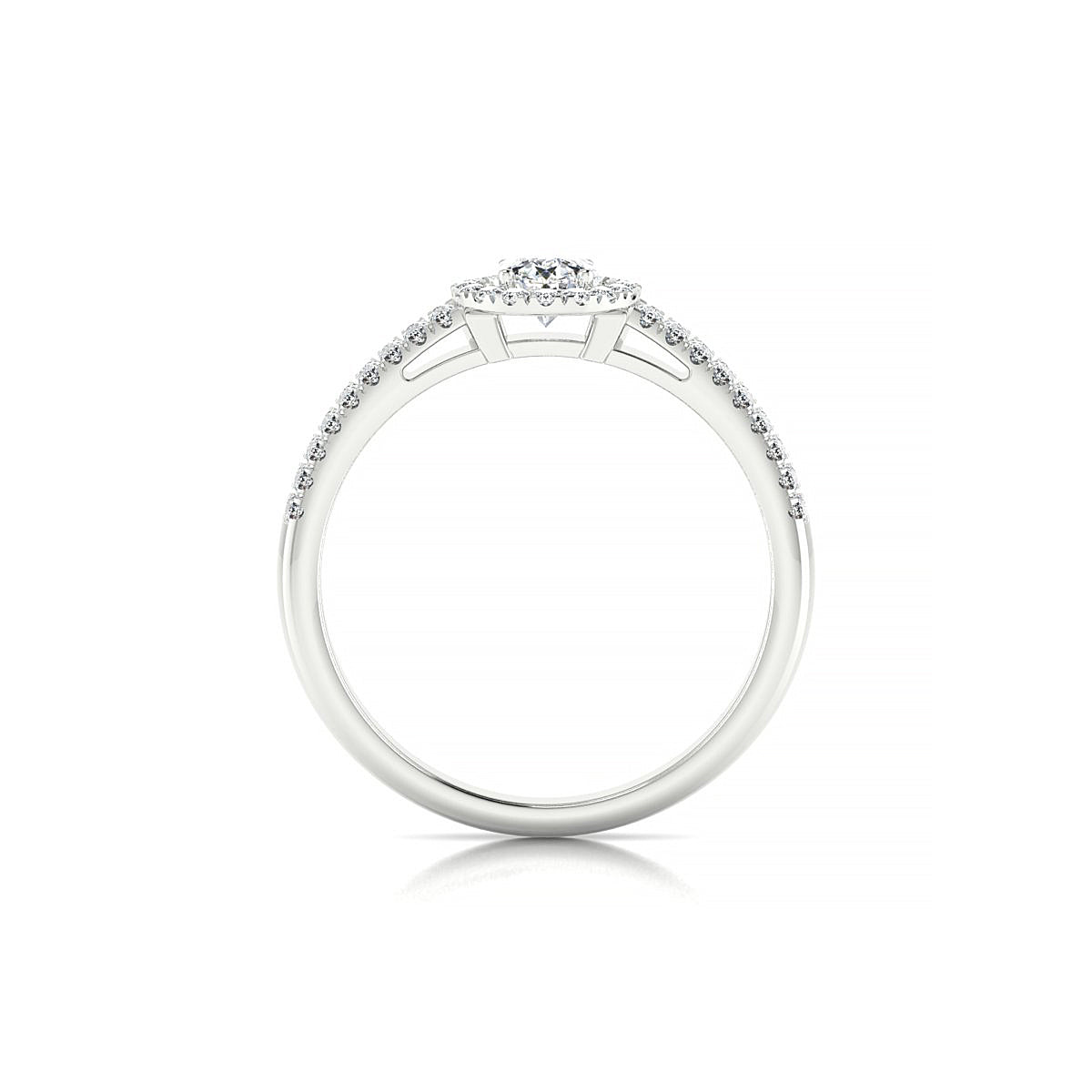 Celeste | 18k White Gold 4.2 mm Round Diamond Ring