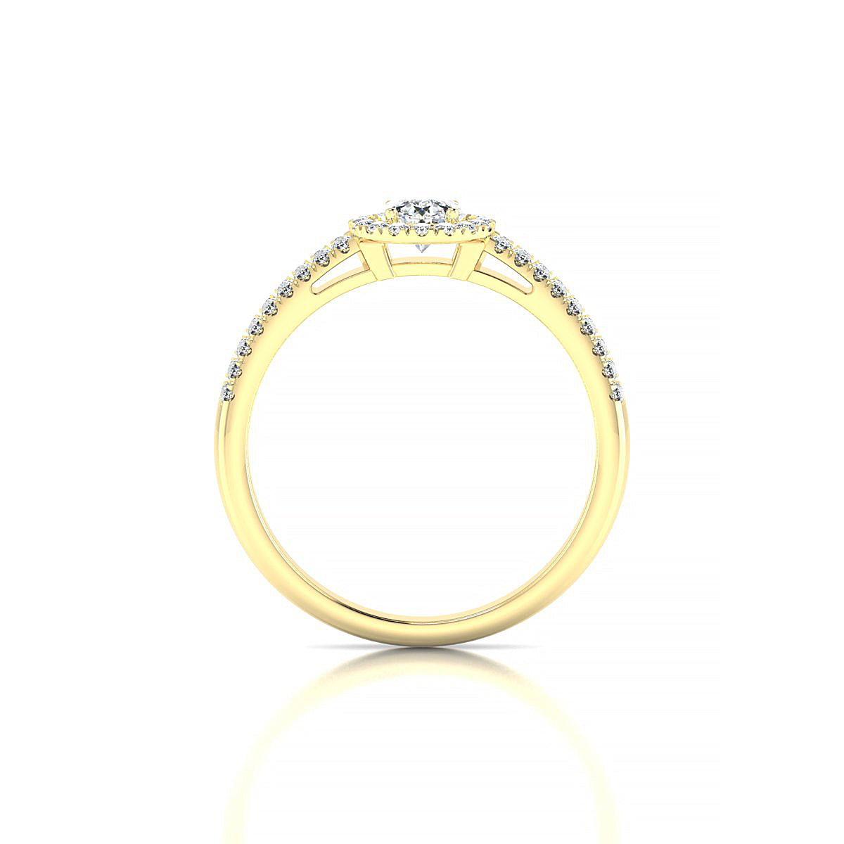Celeste | 18k Yellow Gold 4.2 mm Round Diamond Ring