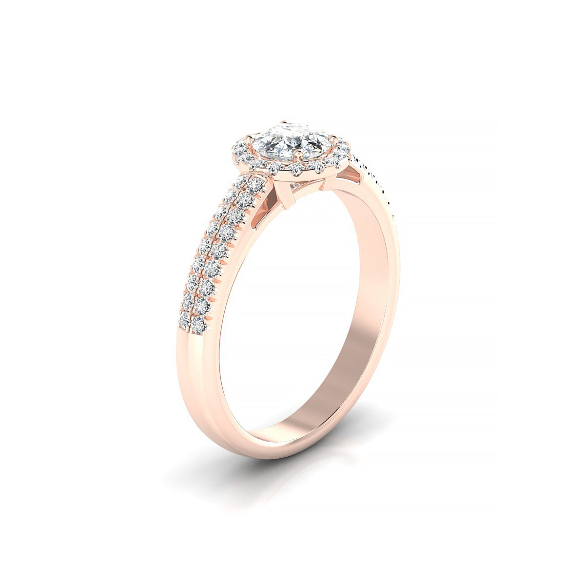 Celeste | 18k Rose Gold 5.2 mm Round Diamond Ring