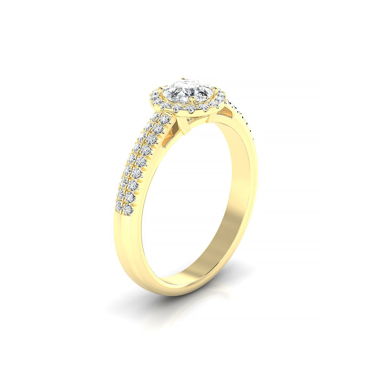Celeste | 18k Yellow Gold 5.2 mm Round Diamond Ring