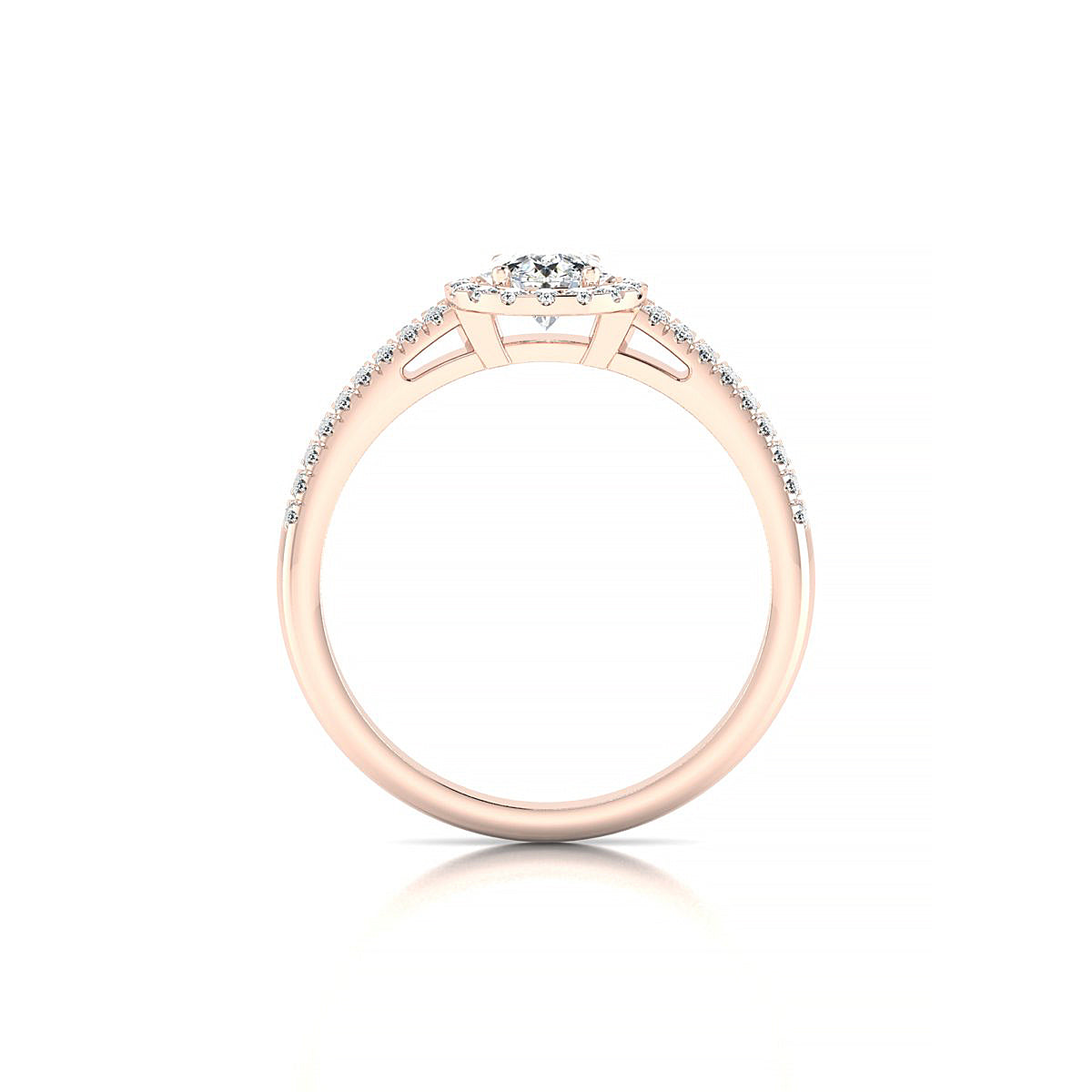 Celeste | 18k Rose Gold 5.2 mm Round Diamond Ring