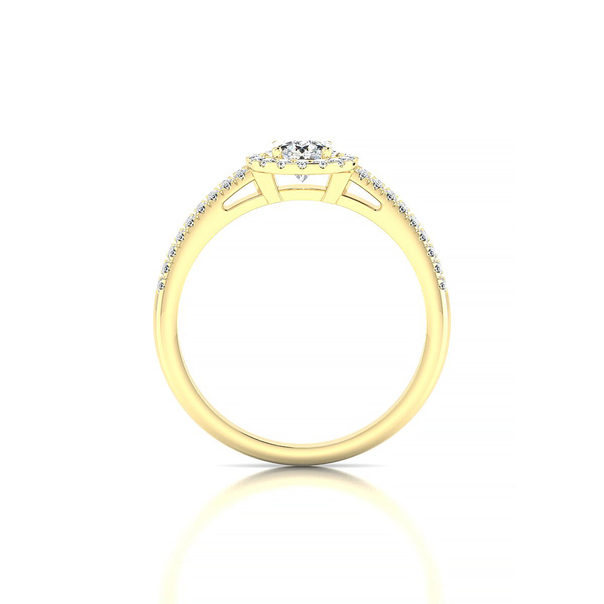 Celeste | 18k Yellow Gold 5.2 mm Round Diamond Ring