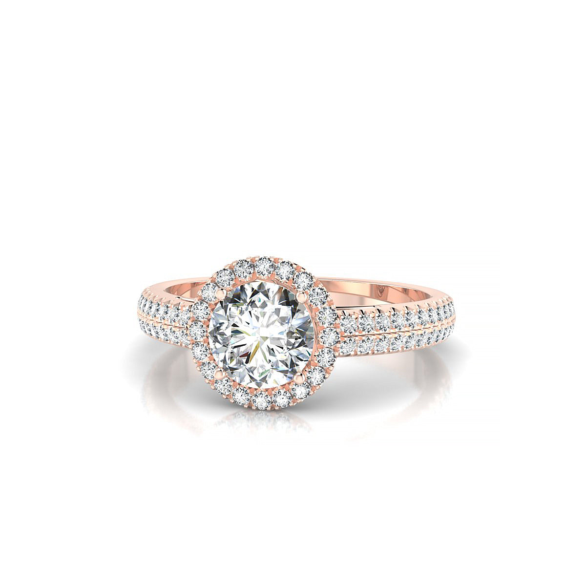 Celeste | 18k Rose Gold 5.7 mm Round Diamond Ring