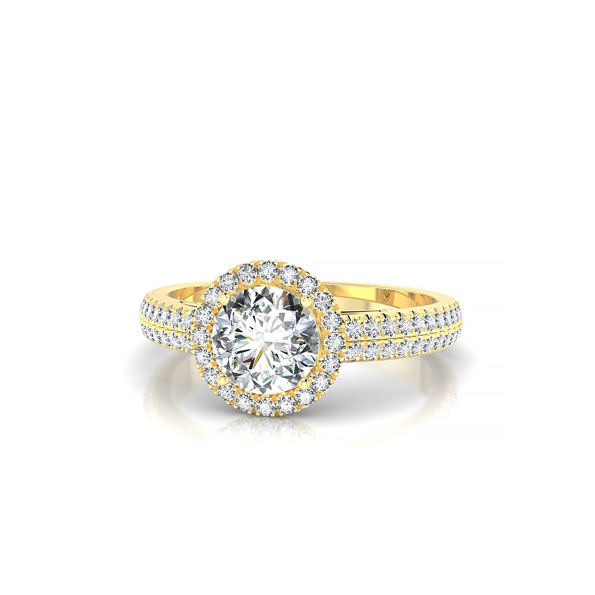 Celeste | 18k Yellow Gold 5.7 mm Round Diamond Ring