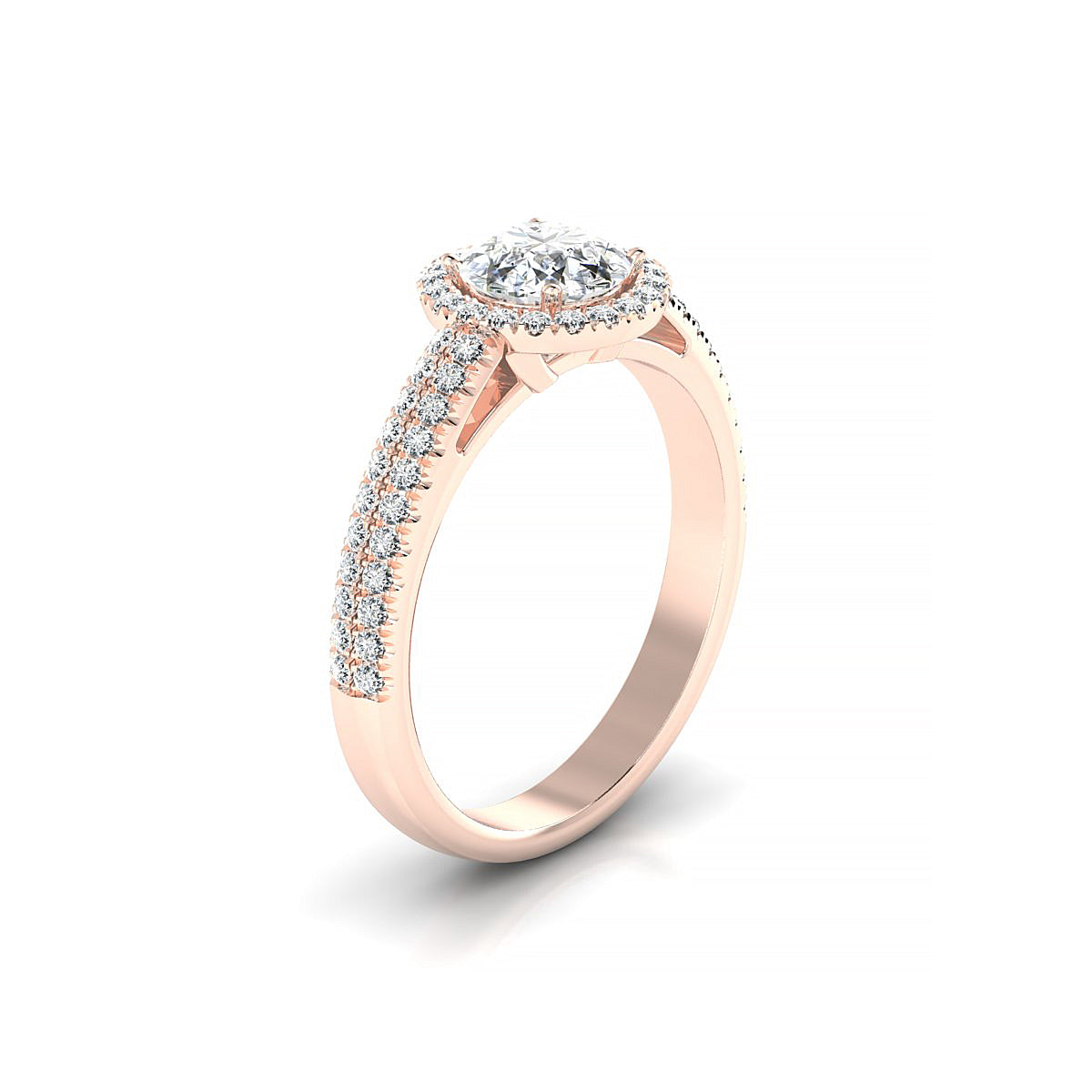 Celeste | 18k Rose Gold 5.7 mm Round Diamond Ring