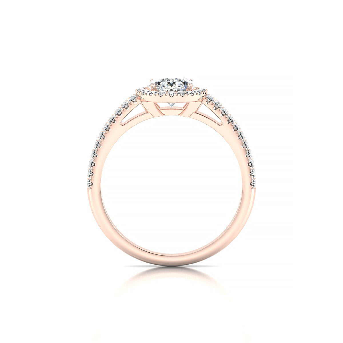 Celeste | 18k Rose Gold 5.7 mm Round Diamond Ring